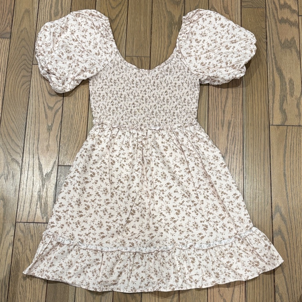 Floral Puff Sleeve Mini Dress